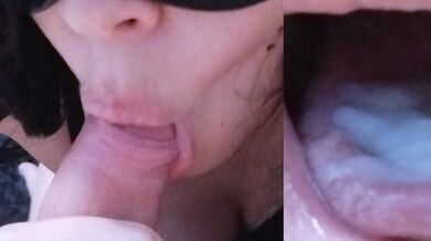 BLOWJOB on my KNEES until he FILLS my MOUTH with SPERM (Blowjob, POV)