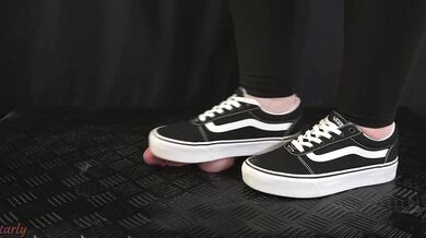 Vans Girl Hard Stomping, Full Weight Trampling - Trample, Bootjob, Ballbusting, CBT, Shoejob, Stomp