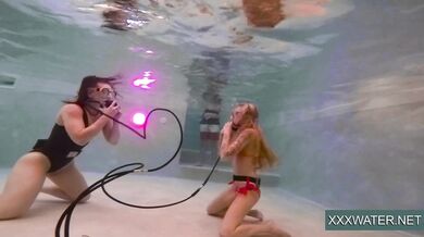 The guy can barely resist the beautiful babes