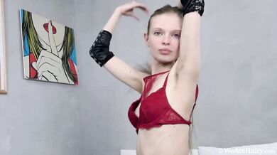 We Are Hairy - Aimee Hops into Bed for Solo Play with Her Toy