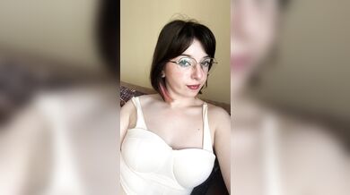 Cute brunette trying to take off her underwear