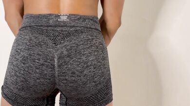 my neighbor trying on training shorts