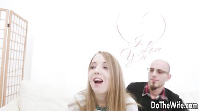 Little Slut Anya Akulova Sucks and Fucks in Front of Husband