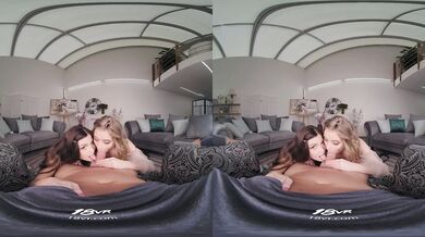 After Strapon Lesbian Session Cindy Shine and Eyla Moore Get Your Hard Dick VR Porn