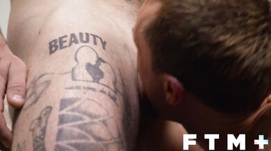 Top gay eats FTM stud then creams him