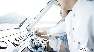 Jin And Her Friends Take A Boat Ride And She Fucks The Captain