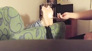 casual feet tickling