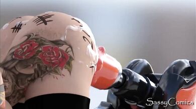 Extreme Monster Dildo Anal Fuck Machine Asshole Stretching - 3D Animation. porn