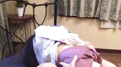 Uncensored Japanese Amateur Sex: Ripped Pantyhose Bondage Sex pt 4