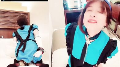 女装メイド???? チェーンオナ???? 脳イキ????前後カメラ