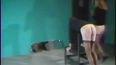 100 strokes rough femdom caning joy