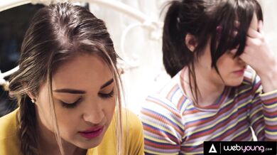 Sorority Babes Get Intimate While Studying & Have Their First Lesbian Experience - Freya Parker