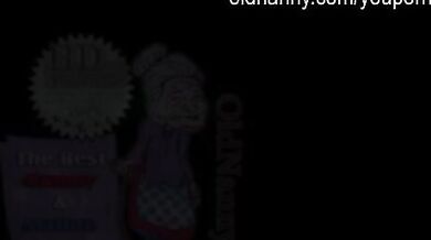 Granny, old mom bathes in bathroom, oldnanny