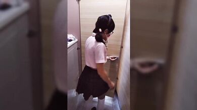 学生服伪娘公厕自慰 high school crossdress cumshot in in shopping mall Toilets