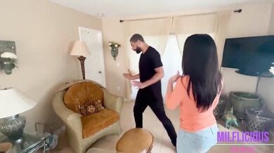 Hot milf fucks burglar