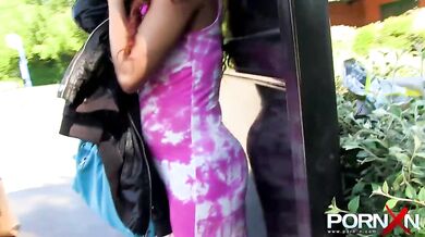 PORNXN - Erotic babe pissing in public (Kiki Minaj)