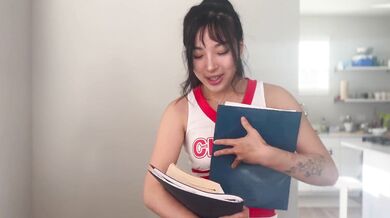 POV Nerd Cums on Korean Cheerleader's Braces for Doing Her Homework - Elle Lee