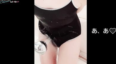 スク水シャワー????　変態オナニー????　男性とのイチャイチャえっち　のんちゃん＜女装＞