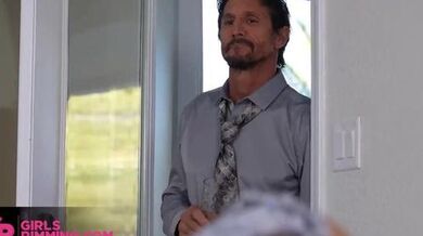 Girlsrimming - wet step-family rimming with stunning avery black