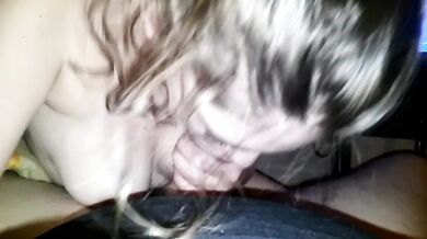 Cum addicted slut drenched in cum and opens wide