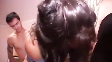 Cute petite teen gets gangbanged - teen90.com