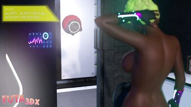 Futa3Dx - Horny Blue Hair Bitch Wants To Suck On Futa Dick