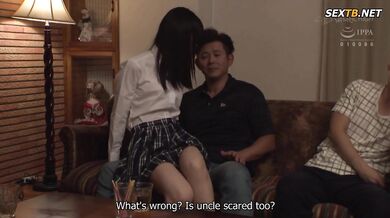 English Subtitle A Niece Sits On Her Beloved Not Uncle's Lap And Secretly Gets His Cock Inside Her And Makes Him Give Her A Creampie Even When Her Family Is Around - YUKARI MIYAZAWA