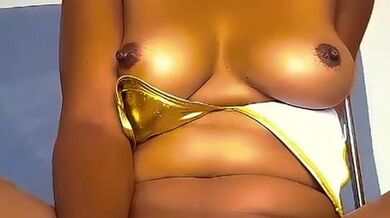 Super Hot Nairobi Ebony masked huge vibrator play