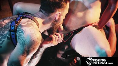Muscle Hunk Serviced By Sexy Strangers - Fisting Inferno