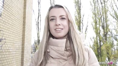 SCOUT69 - GERMAN SCOUT - Slim Office Girl Adriana Sweetblonde Pick Up for Casting Fuck in Berlin