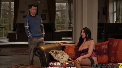 SHAME4K. Brunette MILF Xenia Nice fucked big young British cock (Sam Bourne)