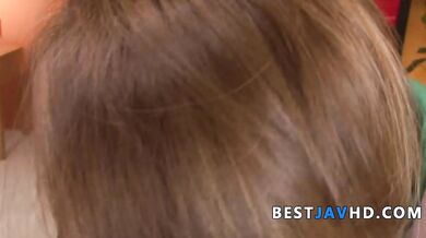 SHIOFUKY - Horny Asian Ena Ouka sucks on a phat cock, teeth deep in facial, while being sated by her partners hefty member.