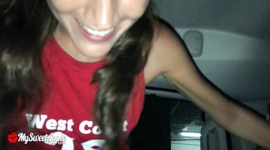 Naughty Shopping with MySweetApple – Risky Blowjob in the Store and Cumshot in the Car