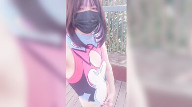 Crossdresser Change Clothes In The Public And Cum Hard With Swimming Suit
