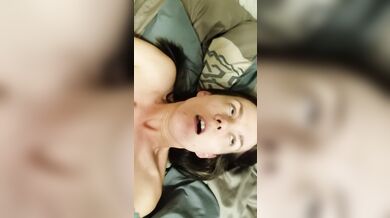 Amateur wife orgasm and a facial ending