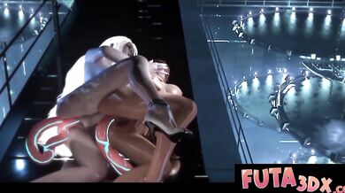 Futa3DX - Busty Big Dicked Blonde Futa Both Fucks & Gets Fucked By Alien Dildo