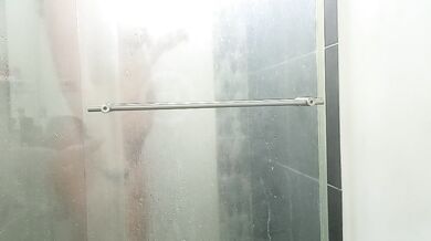 bathing and dressing with her shaved pussy