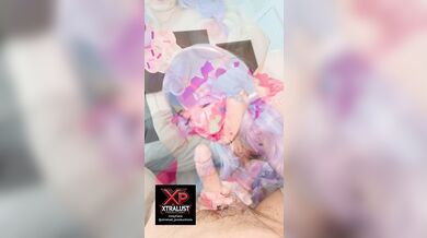 Little clown girl with heart shaped nipples gets fucked