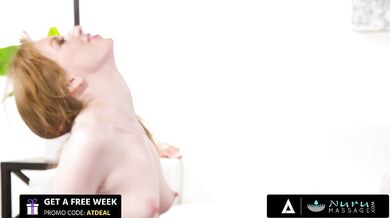 NURU MASSAGE - Sexy Redhead MILF Tried Nuru Massage With Her Hubby With Nice Happy Ending - Brad Newman (Sonia Harcourt)