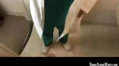 screw with brunette busty doctor