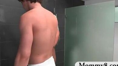 Sexy blonde stepmom and a skinny teenie girl in a threesome