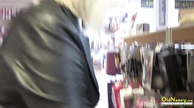 OldNanny Horny Lacey Starr visiting a sex shop with his girlfriend