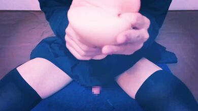 crossdresser　A crossdresser masturbates with a masturbator ♡♡