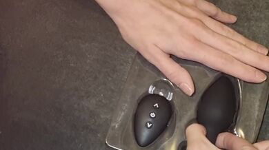 18yo virgin tries to fit vibrating butt plug in but struggles