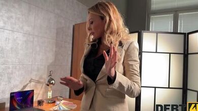 DEBT4k. Curvy chick fucked her money up and used her tits and pussy to solve it (Denis Marti)