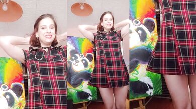 Melody.strips, plugs her fat ass and cums