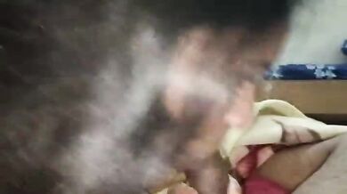 Kavita zawazawi gives dirty homemade blowjob with cum in mouth