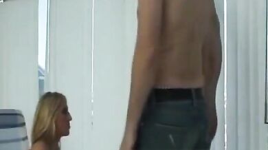 Horny blonde loves to ravage the dick