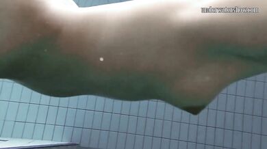 Chubby cutie underwater naked