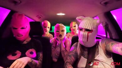 Titi Ramone Gets Feet Tattooed By Bunni Valentine And Fucked By Aspen Mischief And Kennedy